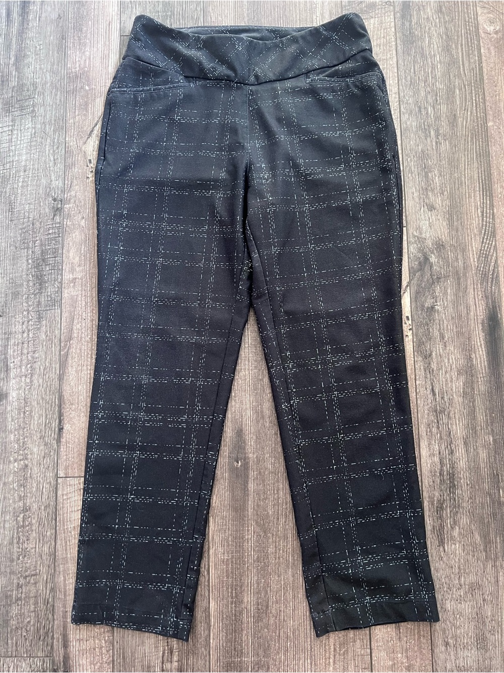 Adidas Golf Printed Pull On Ankle Trousers Size s. Black & white